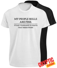 Intolerant To Idiots Funny Quote Short Fuse T SHIRT Zero Patience Time Bomb  TEE