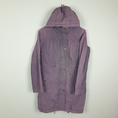 FatFace Jacke Damen Größe 8 Lila Parka mit Kapuze Outdoor Freizeit Mantel
