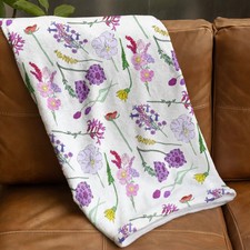 Wildflower Floral Blanket Spring Easter Decor Cozy Throw Gift Soft Home