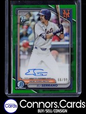 Eli Serrano Bowman 2024 Green Refractor /99 #2 Auto