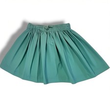 OshKosh Girls Fine Corduroy Pull On A-line Skirt 6X Seafoam Green Mint Bow B-7