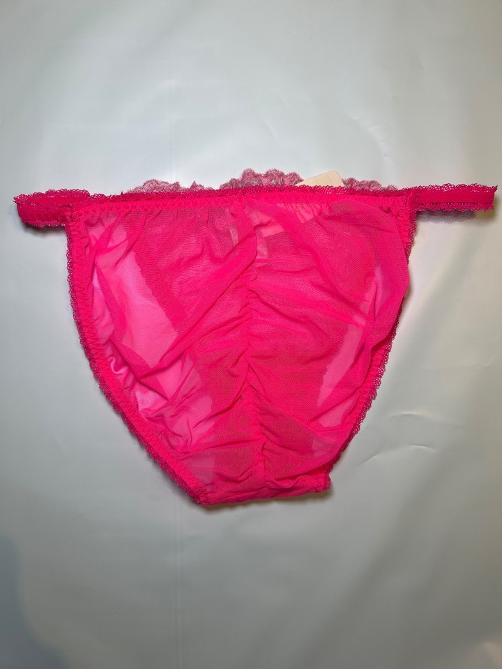 Victoria Secret Hot Pink Low Rise String Bikini Sz M | eBay
