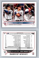 2022 Topps Mini #181 NL RBI Leaders (Adam Duvall / Austin Riley / Ozzie Albies)