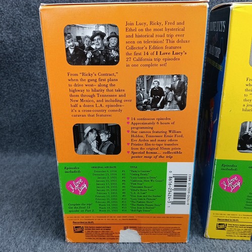 I Love Lucy's Zany Road Trip Part 1 & 2 VHS Box Set Lot Lucille Ball - Picture 7 of 9