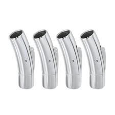 6mm Hole Column Clasps, 4Pcs Leather Cord End Clasp Connectors, Silver  10mm  