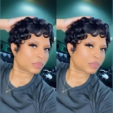 Pixie Cut Wig Human Hair Short Pixie Wigs for Black Women Human Hair Glueless...