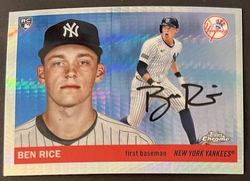 2025 Topps Chrome Platinum Prism Refractor RC Ben Rice New York Yankees