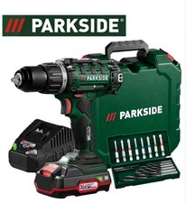 Parkside 20V Cordless Drill Driver Complete Set Included 2Ah Battery and Charger