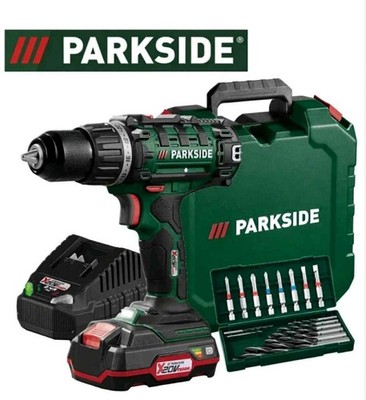 Parkside 20V Akku Bohrschrauber Komplettset inklusive 2Ah Akku und Ladegerät