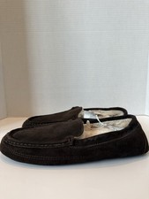Genuine suede slippers brown men s 8