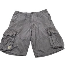 Signature by Levi Strauss Cargo Shorts Mens 36 Gray Cotton Twill Multi Pocket