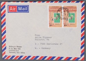MayfairStamps Tanzania 1979 Pair Preserve Forests to Karlsruhe Germany Air Mail