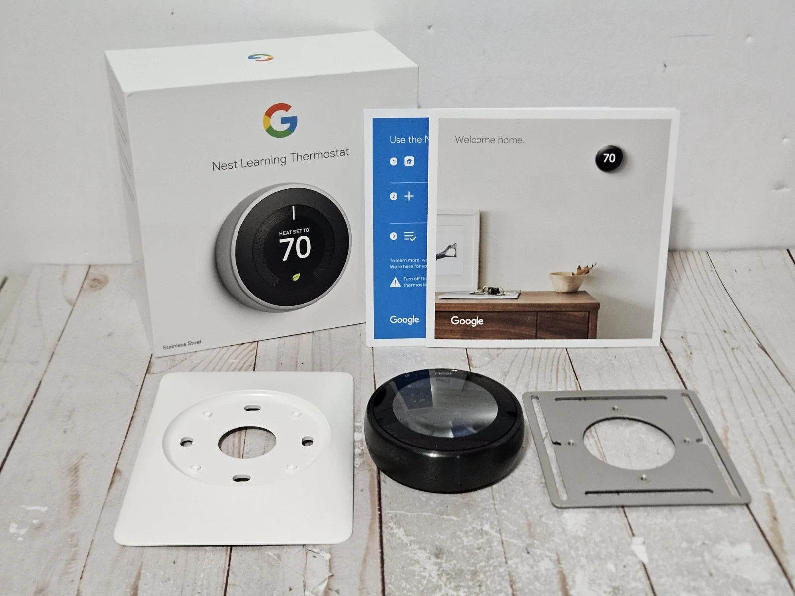 Google Nest Smart Learning Thermostat A0013 Untested For Parts Repair Only