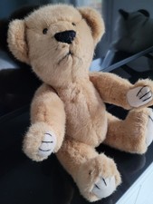 Ours Ancien 28 Cm Beige – Yeux Marrons, Nez Brodé – Bon état, Défaut Boîte à Musique
