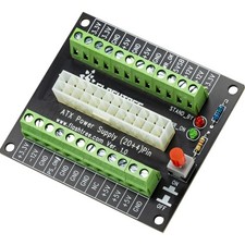 ATX Breakout Board 24/20 Pins Output DC Power Supply Module Black Connector