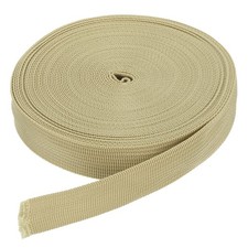 10 Yard x 1 Inch Width Nylon Webbing Strap Poly Flat Webbing Strapping Khaki