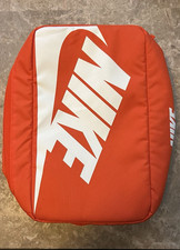 Nike Zip Shoe Bag Travel Storage Case with White Logo, Orange/Red