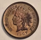 1907 Indian Head Cent UNCIRCULATED Red BS30