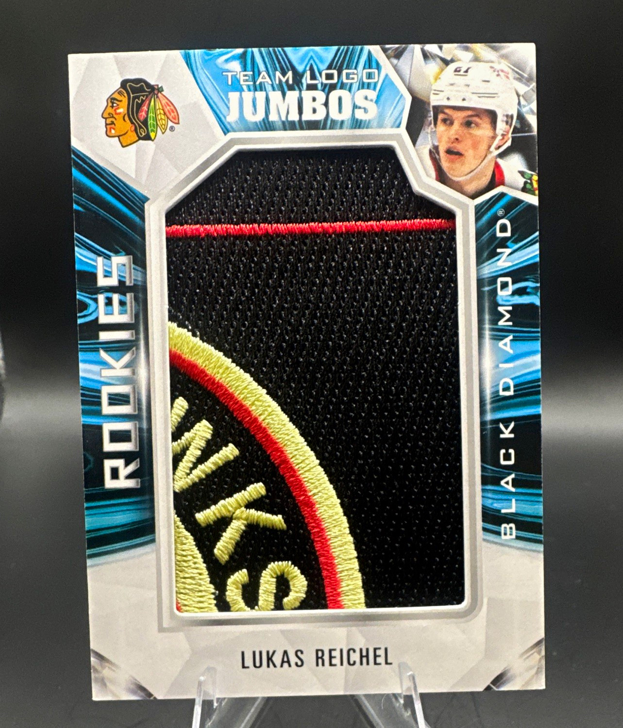 Upper Deck 2022-23 Black Diamond Rookie Team Logo Jumbo Patch Reichel RTL-LR