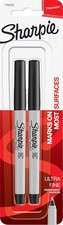 Sharpie Ultra Fine Point Permanent Markers Black 2 Count Pack