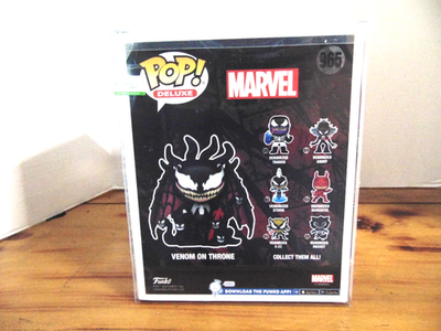 Funko Pop! Marvel Venom on Throne Pop in a Box Glow #965 SIGNED