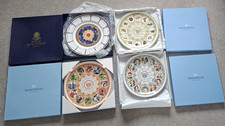 Vintage Lot 4 Wedgewood Queen's Ware Calendar Plates + Royal Worcester plate