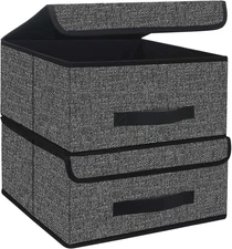 Foldable Storage Bins Cubes Boxes with Lid - Storage Box Cube Cubby Basket Close