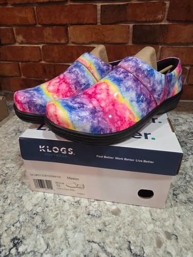 NEW- Klogs Mission- Color Run Patent- Womens 10M