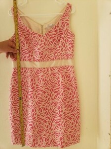MAGGY-LONDON-Women-039-s-Sleeveless-Dress-Size-10-Pink-And-Ivory-Floral