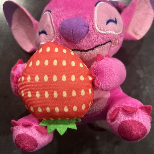 Disney Lilo and Stitch Angel with Strawberry Stuffed Animal Plush 7" Pink - Picture 3 of 7