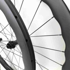 700C Gravel Bike Asymmetric Tubeless Center Lock 6 Bolts Wave Carbon Wheelset