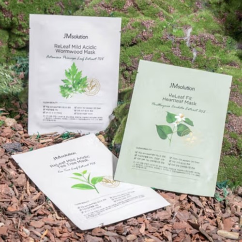 10 Sheets/JM Solution Relief Fit Houttuynia cordata mask 30ml/20 Free/Mild/Korea - Picture 4 of 12