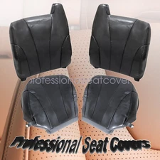 For 1999-2002 GMC Sierra 1500 Driver & Passenger Bottom & Top Leather Seat Cover