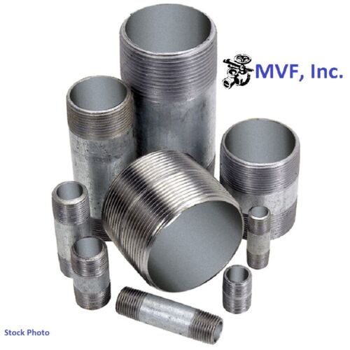 1-1/2" x 4" S/40 A53 Welded Galvanized Steel Pipe Nipple (NPT) TBE N2080611G - Picture 3 of 3