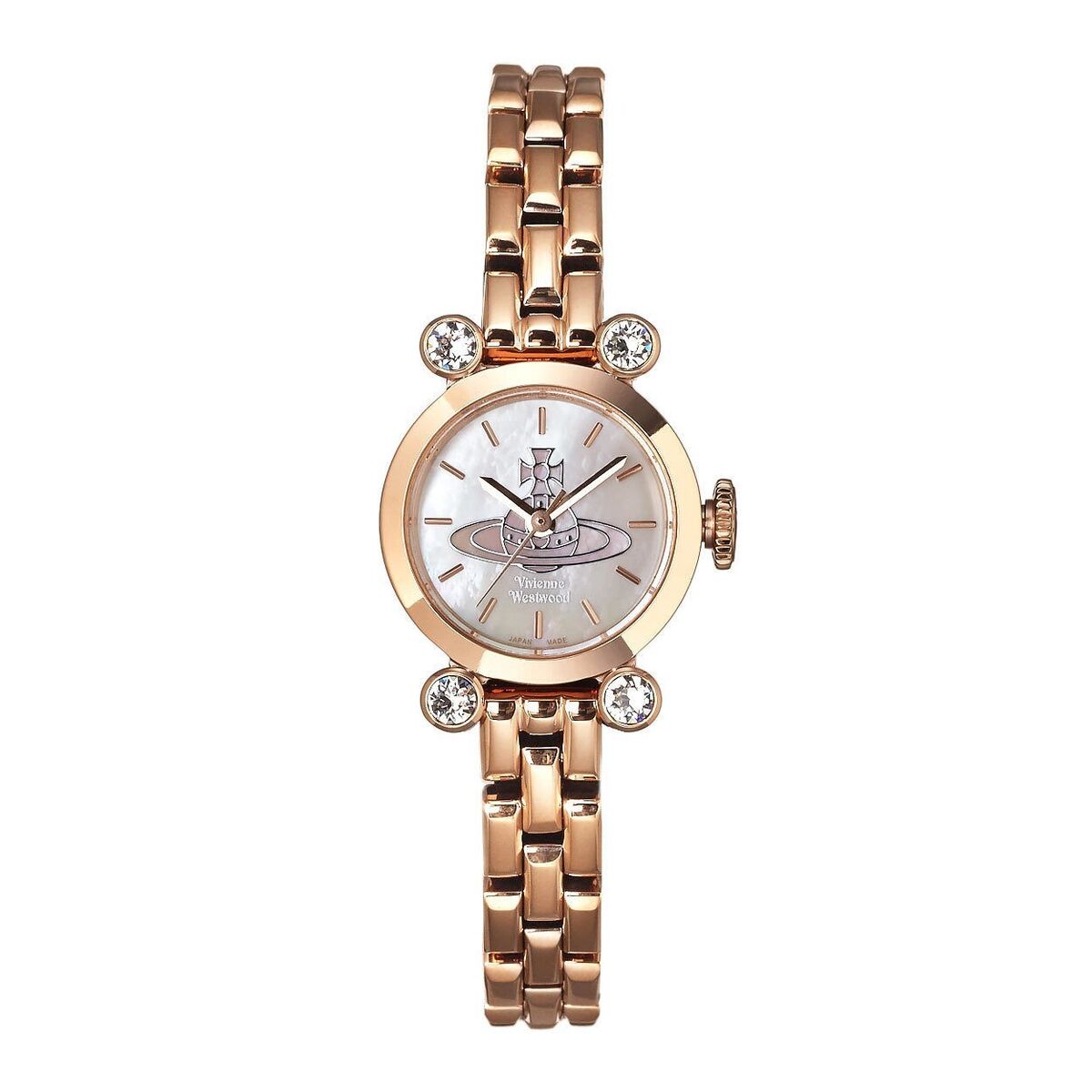 Vivienne Westwood Diamond Shell Watch White × Pink Gold Vivienne Westwood Diamond Shell Watch White × Pink Gold