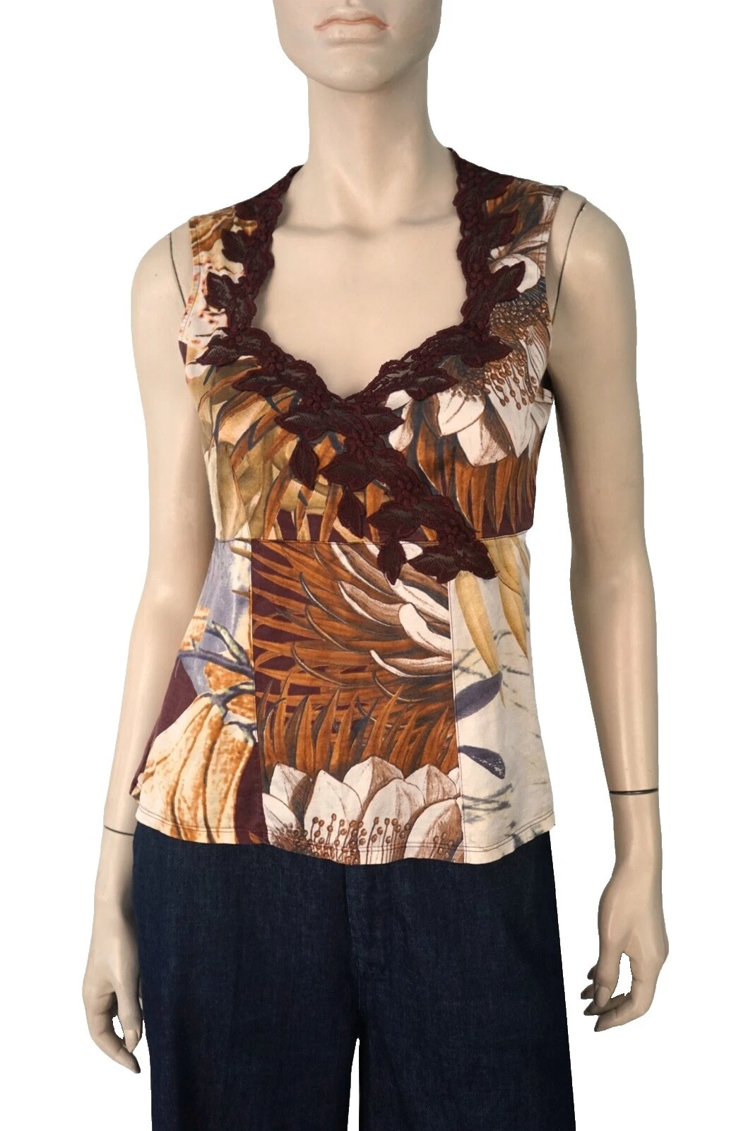 Tops floral de algodón Roberto Cavalli para Mujeres