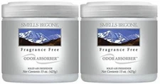 SMELLS BEGONE Air Freshener Odor Absorber Gel - 2 Pack-15 Ounce-Fragrance Free