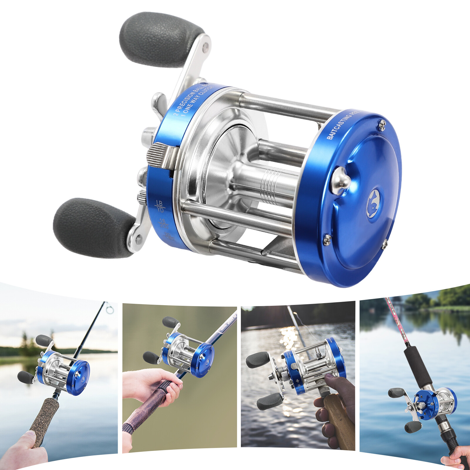 Round Baitcasting Reel For Catfish Baitcasting Fishing Reel ...