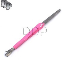 Acrylic Nail Pincher Tool Multi Function Cuticle Pusher TWEEZER Magic Wand Pink