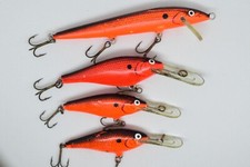 Mister Twister Sportfisher Minnow & Shad Red & Black Vintage lure Set of 4 (02)