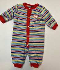 Vintage Carter  s One Piece Baby Body Suit Colorful 1970  s Stripes Size 6 Months
