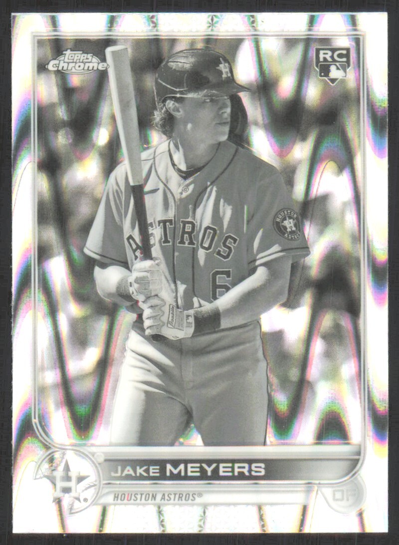 2022 Topps Chrome Sonic Black & White RayWave Refractor Jake Meyers Rookie #114