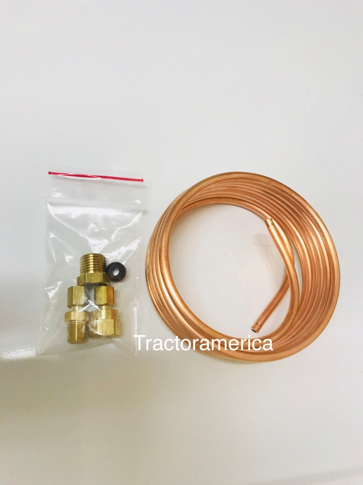 72'' Oil Pressure Gauge Tubing Kit, Set Of Copper Tube And Threaded Parts, 4.06 X 4.02 X 1.5 Inches, Set Of Copper Tube With1/4'' X1/8''NPT