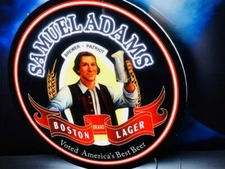Samuel Adams Boston Lager 20"x20" 2D LED Neon Beer Bar Sign Display Light Lamp