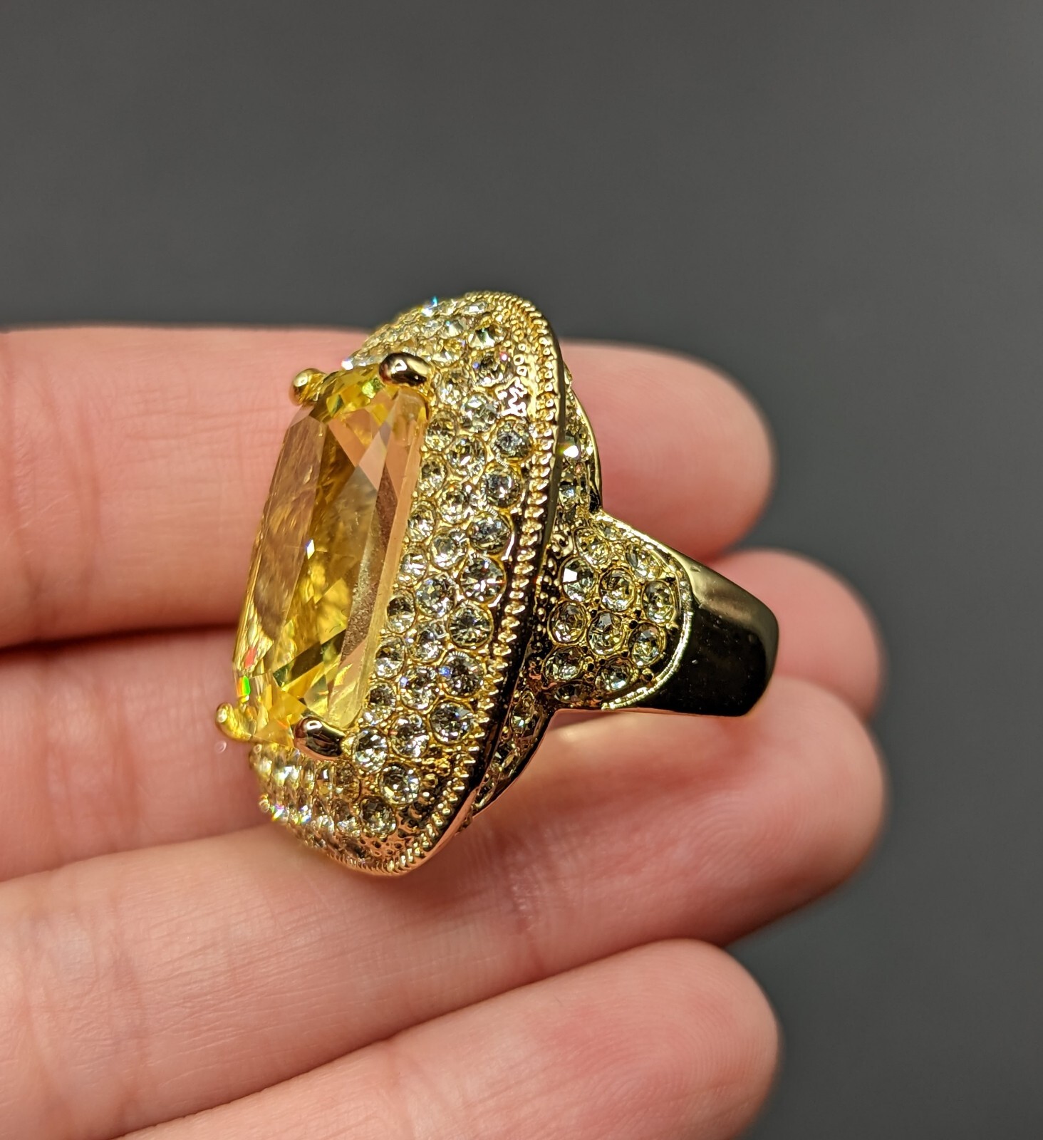 Joan Boyce Rock Your Ring Rectangular Jonquil Pav… - image 6