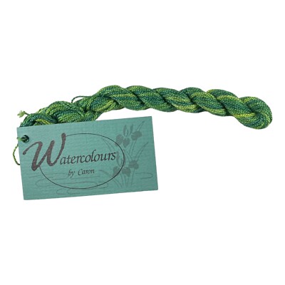 Watercolours by Caron 66 Jade Green Embroidery Thread 100 Cotton Single 10 Yards