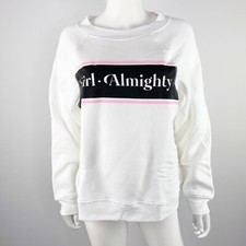 Wildfox White Sweatshirt Size S GIRL ALMIGHTY Sommers Jumper Casual NEW