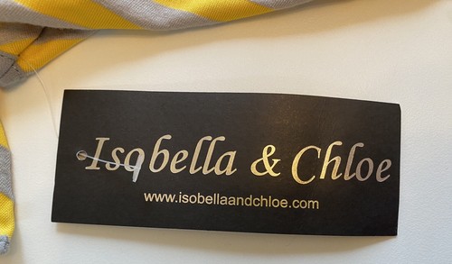 Isobella and Chloe Girls Grey & Yellow Striped Dress Asymmetrical Sz 7 New - Picture 7 of 10