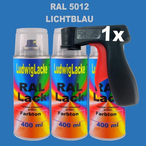 LudwigLacke RAL 5012 Lichtblau 2K Premium-Spraydose – 400 Ml, Hochglänzend & Wetterfest Für Innen & Außen