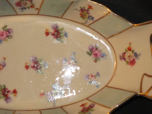 ancien petit plat de service peint à la main Limoges début XX ème - Picture 6 of 8